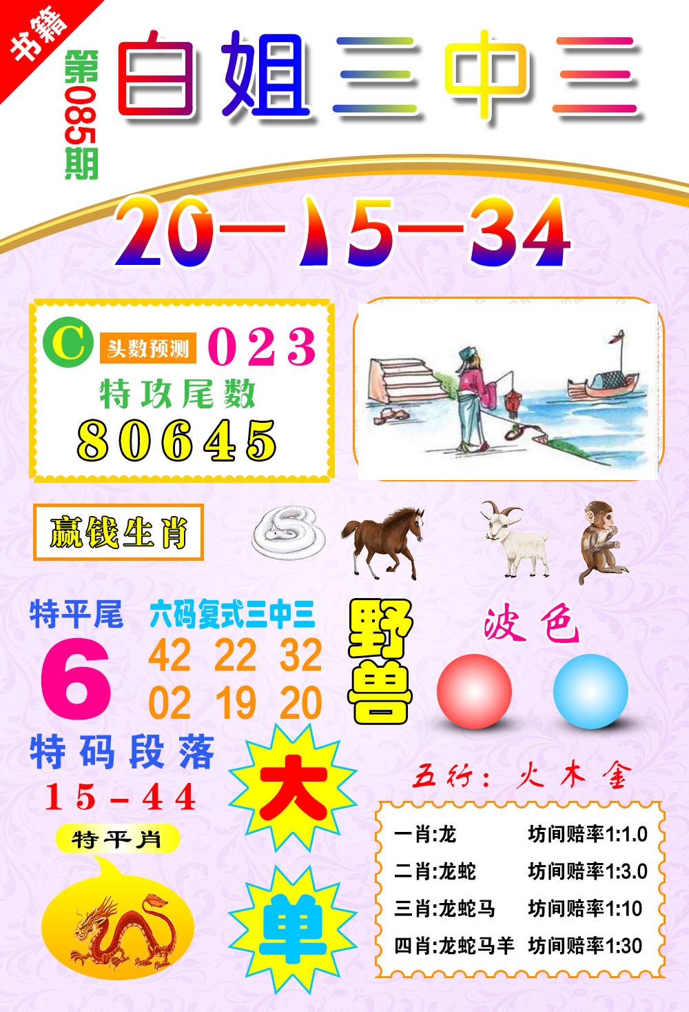 085期澳门白姐锦囊[图]