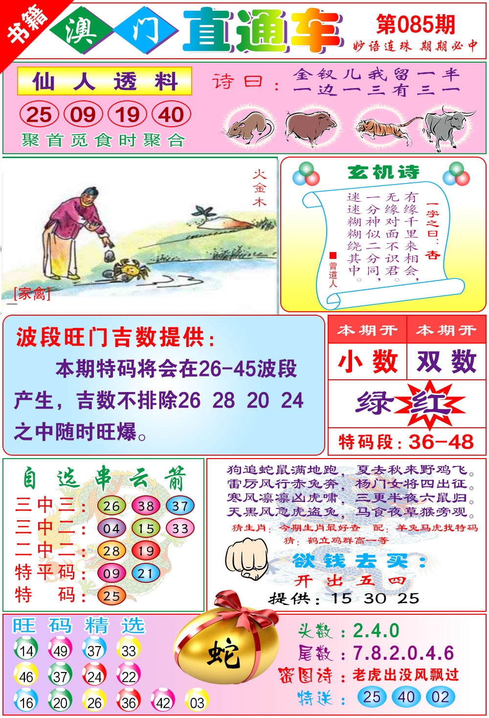 085期白姐直通车[图]